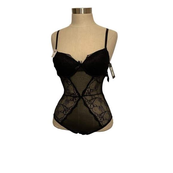 Frederick’s of Hollywood black lace teddy - Picture 1 of 6
